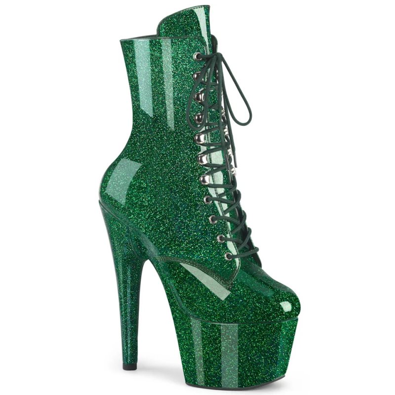 プリーザー Adore-1020GP Glitter Patent レディース ブーツ 緑 | QANHLJPIPT