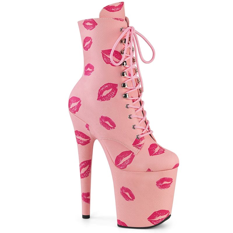 プリーザー Flamingo-1020KISSES Vegan Leather レディース ブーツ ピンク | DIYRFJPIGL